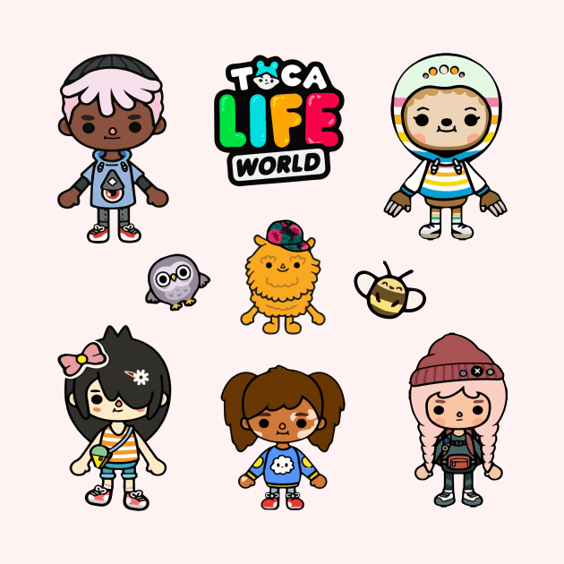 Toca Boca World | Cute Characters Pack of 9 Squad by iSatbir