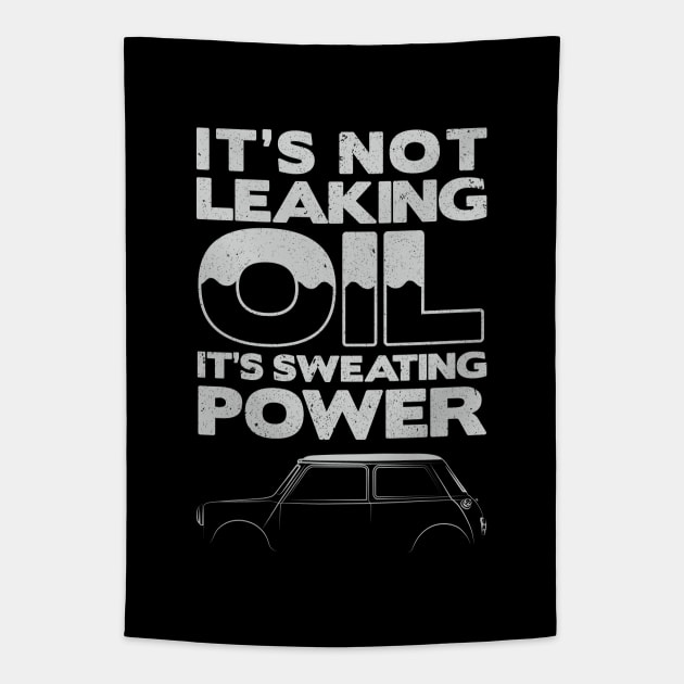 It's Not Leaking Oil It's Sweating Power Classic Car Mini Tapestry by Print Cartel