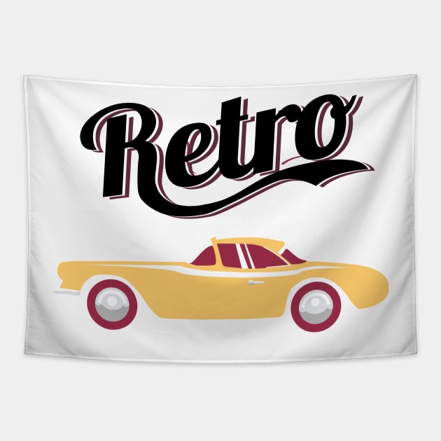 retro car Tapestry by ARRIGO