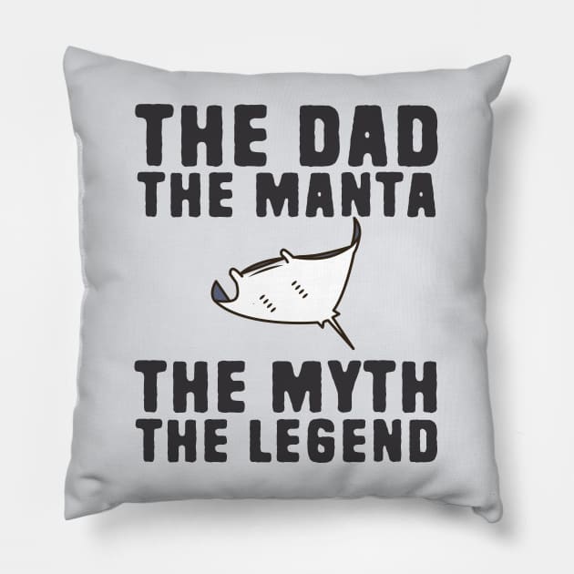 Funny Manta Ray Dad Joke Pillow by Shirts That Bangs