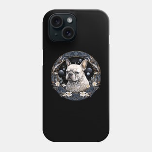 White Frenchie Illustration Phone Case