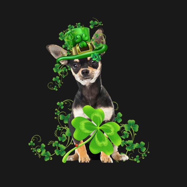 Lucky Chihuahua Dog Shamrock St Patrick's Day by Brodrick Arlette Store