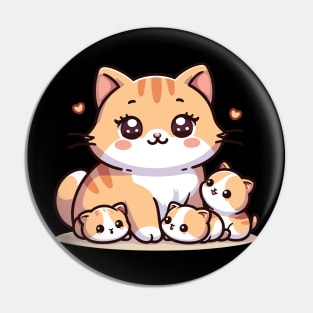 Cute Cat Mama Pin