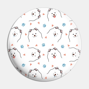 Samoyed Dog Emoji Pin