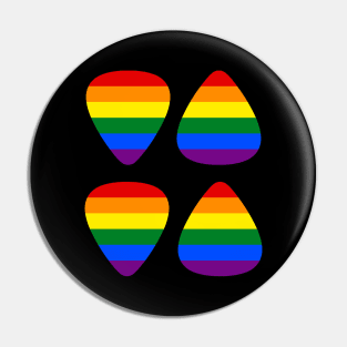 Pride Flag Guitar Picks Pin