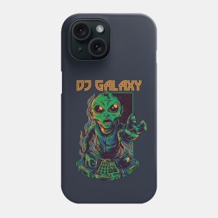 DJ Alien Galaxy  Illustration Phone Case