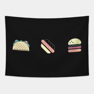 pizza burger junk food Tapestry