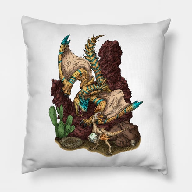 Tigrex and Kulu-ya-ku Pillow by SimonPdv