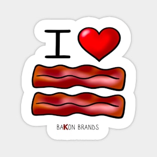 I LOVE BACON Magnet