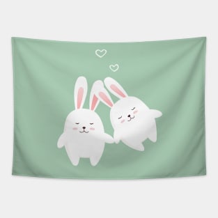 Bunnies in love Tapestry