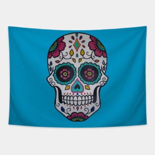 Colorful Sugar Skull Tapestry