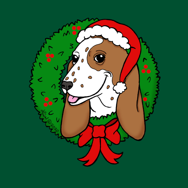 Christmas Basset Hound by HonuHoney