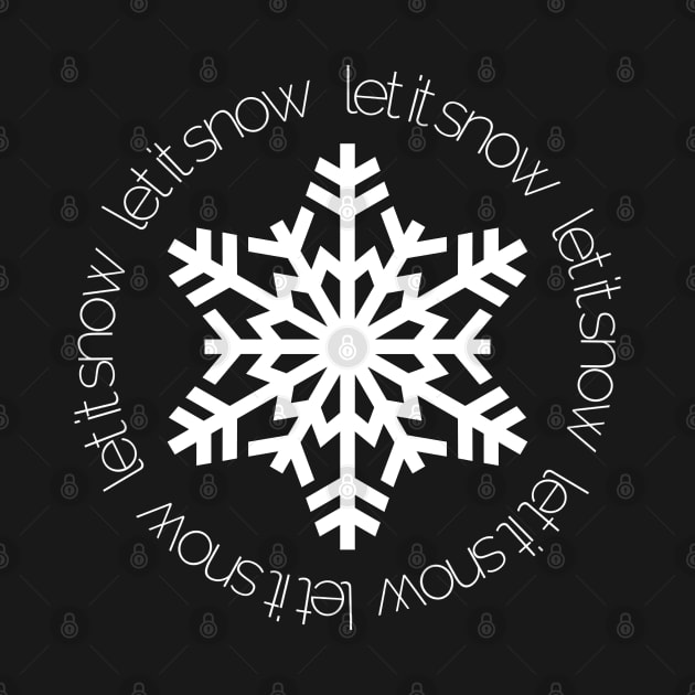 Let It Snow - on Black by JossSperdutoArt