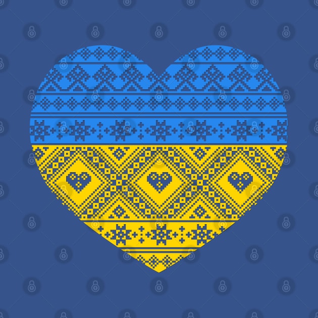 Ukraine Support & Love Embroidery by jrotem