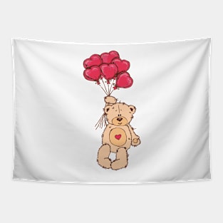 Valentine's Day - Bear with Hearts Tapestry