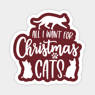 All I Want For Christmas is Cats Magnet