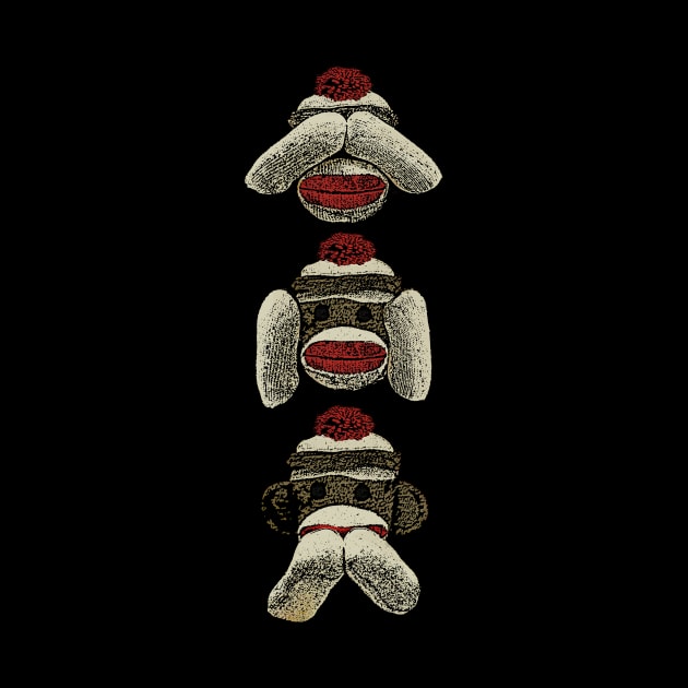 Three Wise Sock Monkeys by bronzarino
