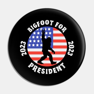 Vote for Bigfoot President Elections 2023 Biden Trump USA Hide And Seek Retro Vintage Squatch Sasquatch Yeti Legend Monster Conspiracy Cute Funny Inspirational Motivational Gift Pin