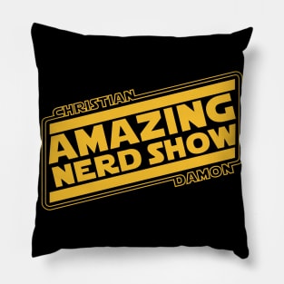 The Amazing Nerd Logo (Golden) Pillow