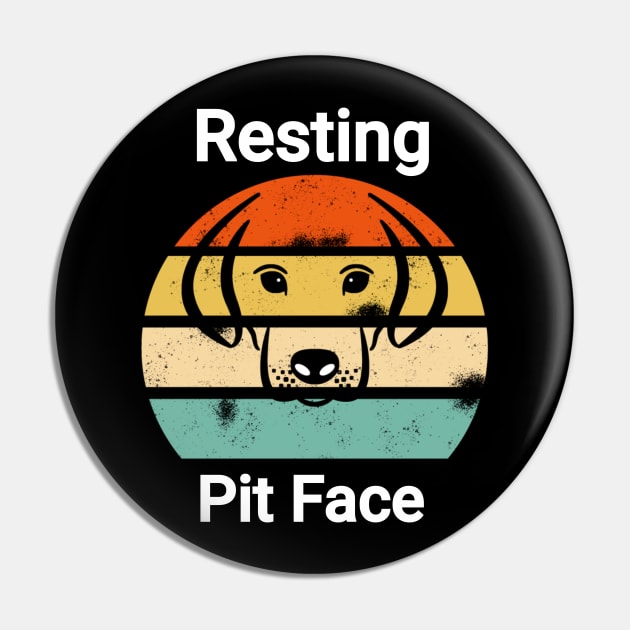 Vintage Resting pit face dog shirt Pin by FouadBelbachir46