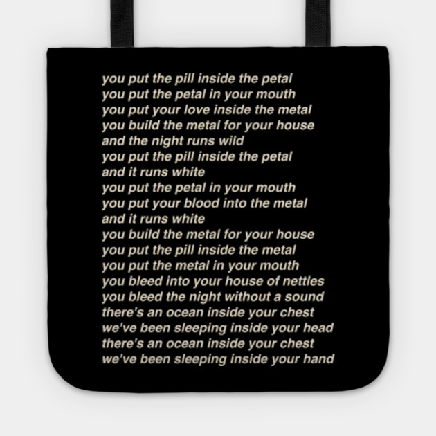 Chelsea Wolfe House Of Metal Lyrics Chelsea Wolfe Tragetasche Teepublic De