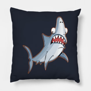 Shark frightened fish color Pillow