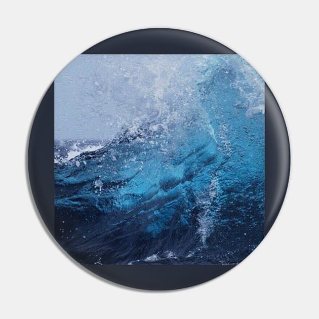 Blue Clashing Waves Pin by AishwaryaMathur