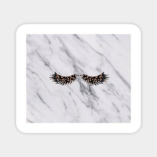 Grey marble rose gold lashes Magnet