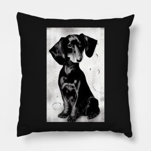 dachshund print Pillow