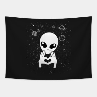 Alien loves U Back Tapestry