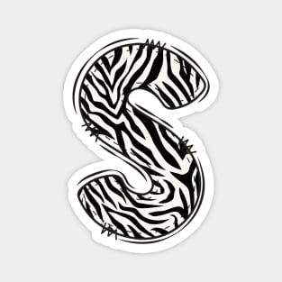 Zebra Letter S Magnet