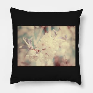 White Cherry Plum flowers Pillow