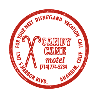 Vintage Candy Cane Motel Anaheim California T-Shirt