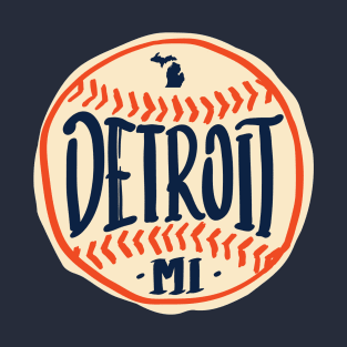 Detroit Michigan Hand Drawn Script Design T-Shirt