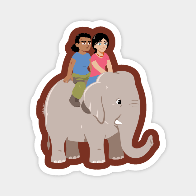 Elephant Ride Magnet by wloem