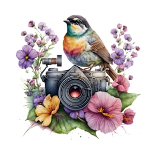 Spring Floral Camera T-Shirt