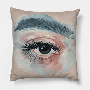 Color drowing of the eyes. Pillow