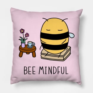 Bee Mindful - Soft Pink Pillow