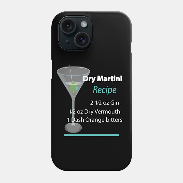 Dry martini recipe Phone Case by artsytee