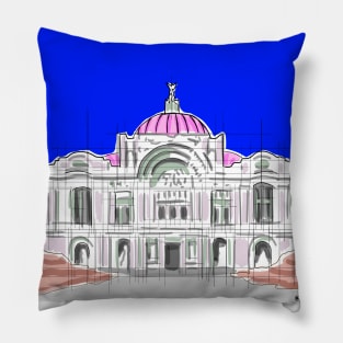 mexican beaux arts the bellas artes palace in art deco style Pillow