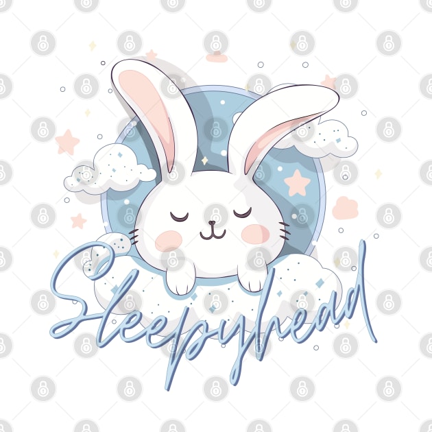 Sleepyhead Bunny by The Three Pixel