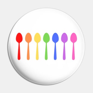 Rainbow Spoons Pin