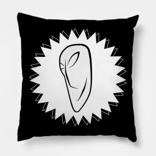 Confident Smirk Face Cartoon Pillow