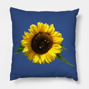 Sunflower With Bees Pillow