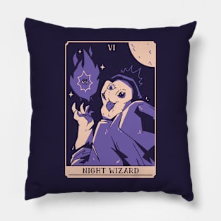 Spooky Tarot Card: The Night Wizard Pillow