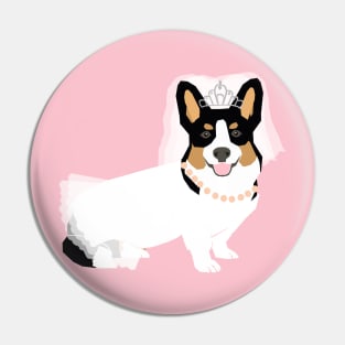 Tricolored Corgi Pin