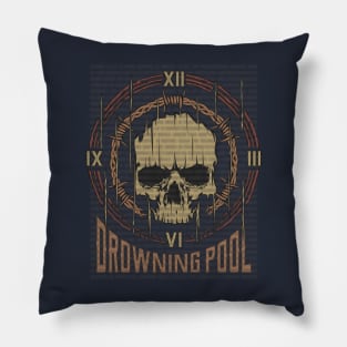 Drowning Pool Vintage Skull Pillow