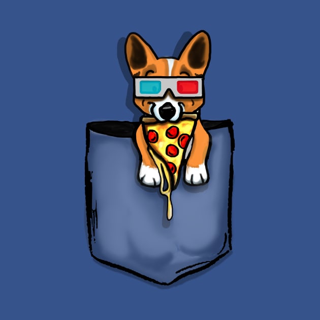 Pocket Pizza Corgi by theSteele