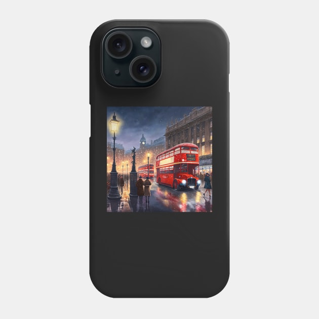 Christmas in town square IV Phone Case by RoseAesthetic