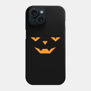 Vampire Halloween Pumpkin Face on Black Background Phone Case